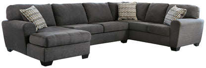 Ambee - Left Arm Facing Corner Chaise 3 Pc Sectional - Slate