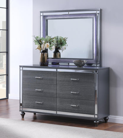 B223 - LED Mirror - Charcoal Gloss