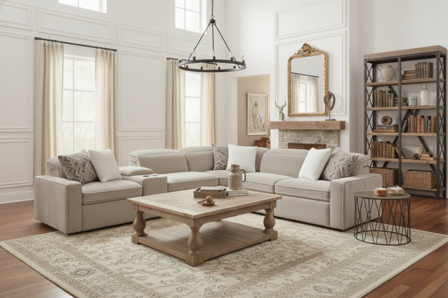 Kingston 6 PC Double Power Reclining Sectional