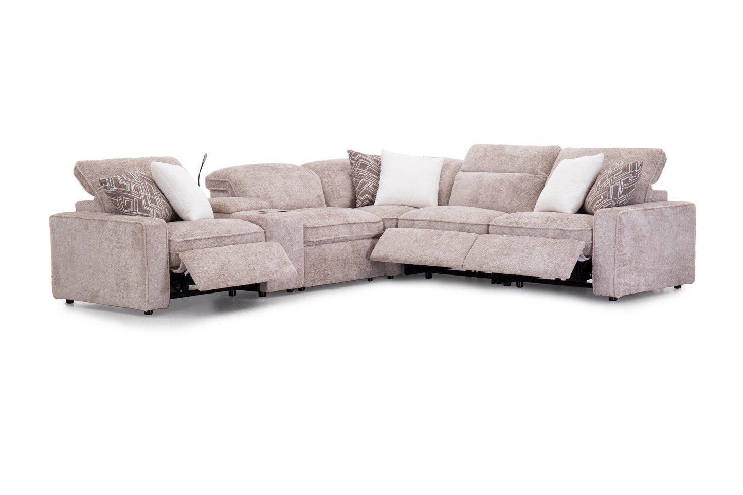 Kingston 6 PC Double Power Reclining Sectional