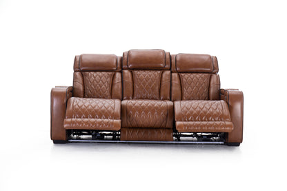 Mantle Double Power Reclining Sofa w/Drop Down Table