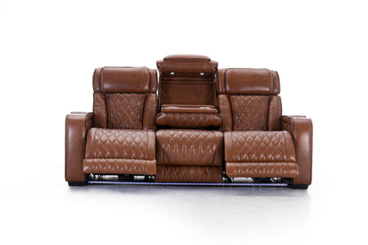 Mantle Double Power Reclining Sofa w/Drop Down Table