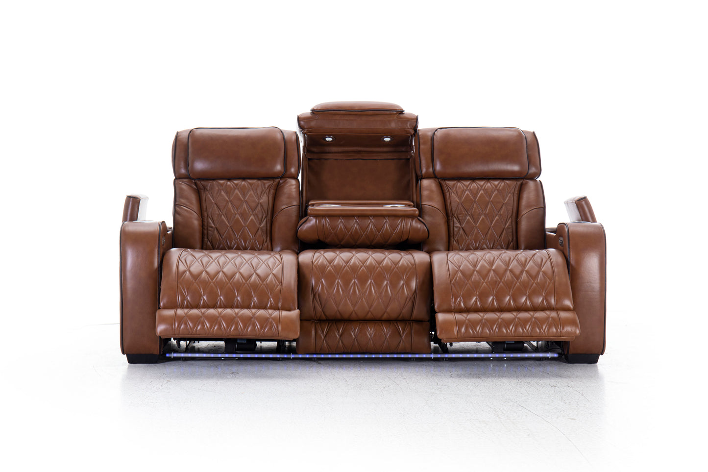 Mantle Double Power Reclining Sofa w/Drop Down Table
