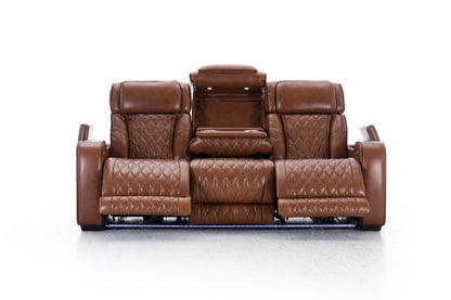 Mantle Double Power Reclining Sofa w/Drop Down Table