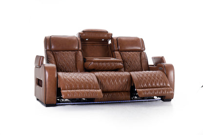 Mantle Double Power Reclining Sofa w/Drop Down Table