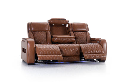 Mantle Double Power Reclining Sofa w/Drop Down Table