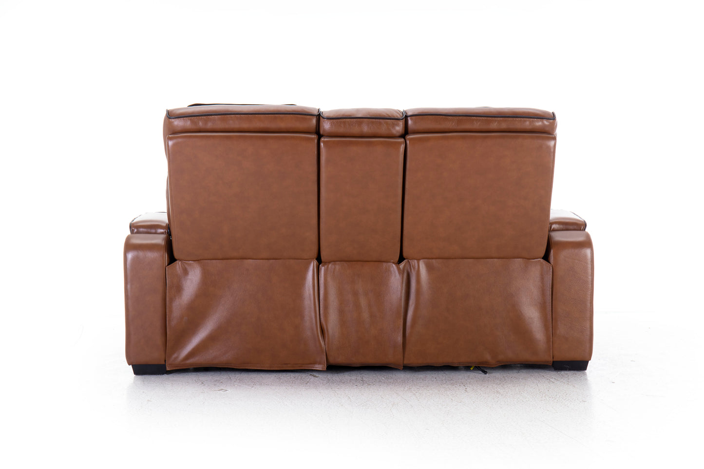 Mantle Double Power Reclining Console Loveseat