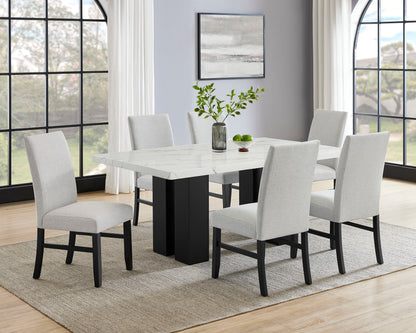 Conjunto de comedor Parkside de 5 piezas de imitación mármol