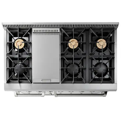 48-in 6 burners 4.2-cu ft / 2.5-cu ft Convection Oven Freestanding Liquid Propane Double Oven Gas Range ( Stainless Steel )