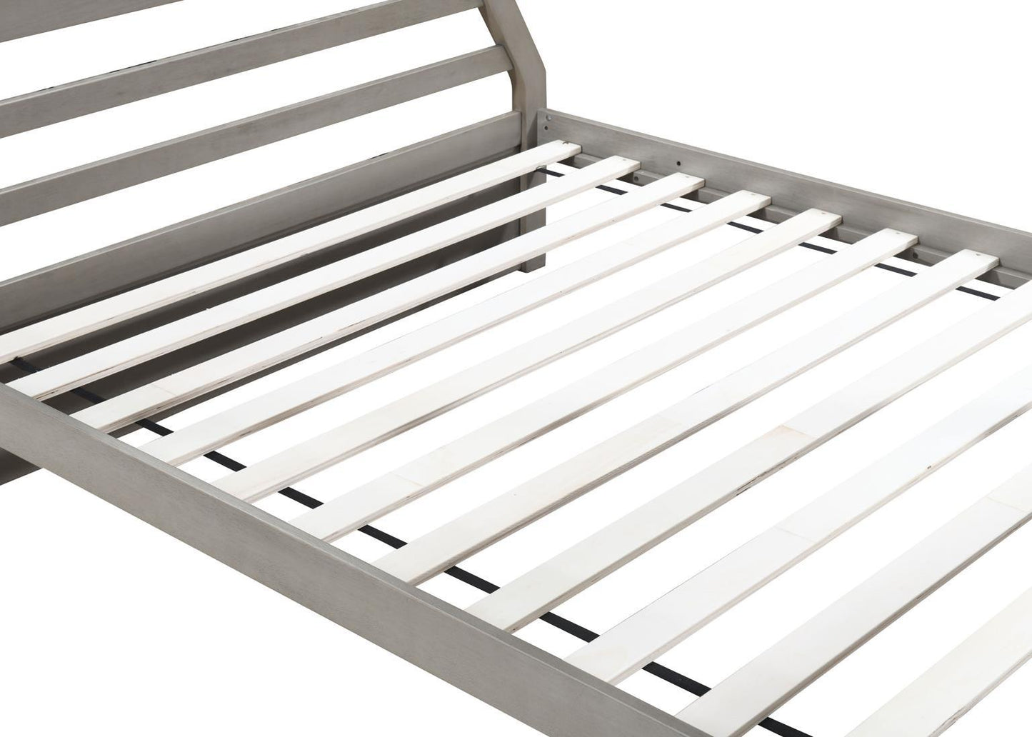 S090 - Twin / Full Bunk Bed - Light Gray