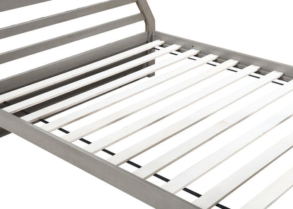 S090 - Twin / Full Bunk Bed - Light Gray