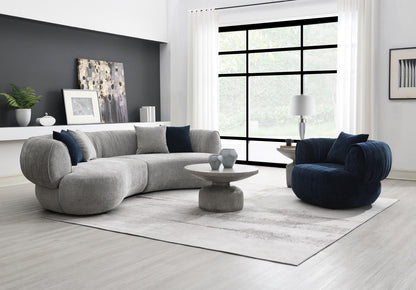 U307 - Modern Curved Sofa - Gray