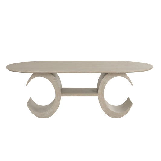 Gwendolyn - Oval Table Top And Base - Beige