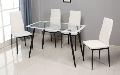 D342 - 5 Piece Dining Room Set (Table, 4 Chairs) - White