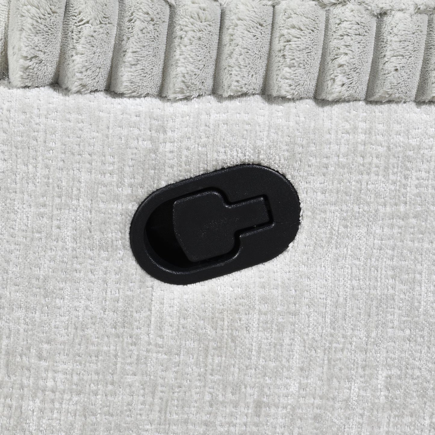 U182 - Corduroy Motion Sofa With Drop Down Table - Gray