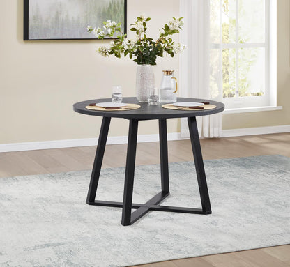 D182 - 5 Piece Dining Room Set (Table, 4 Side Chairs) - Black / Gray