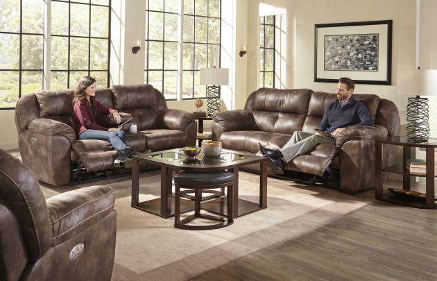 Ferrington Triple Power Lay Flat Reclining Loveseat