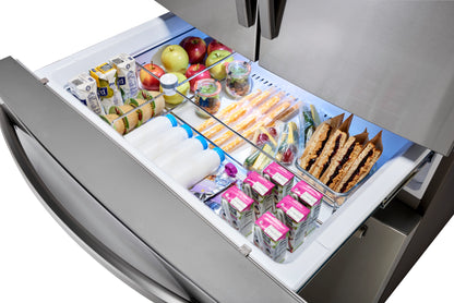 28 cu. ft. Food Showcase 4-Door French Door Refrigerator in Stainless Steel