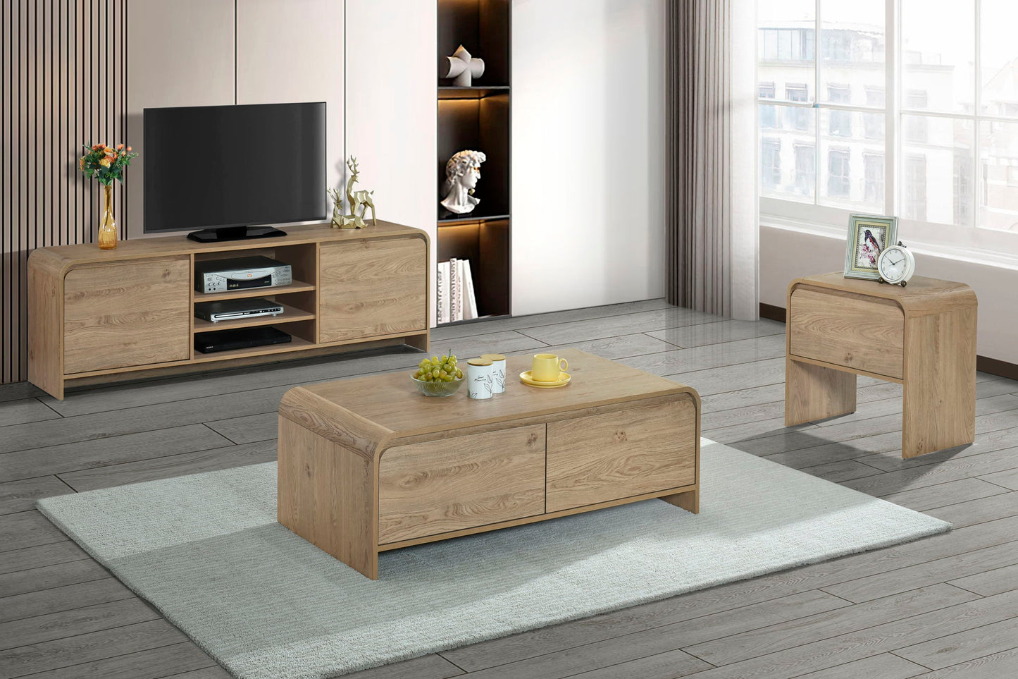 Mara - Two Drawer End Table / Bedside Table