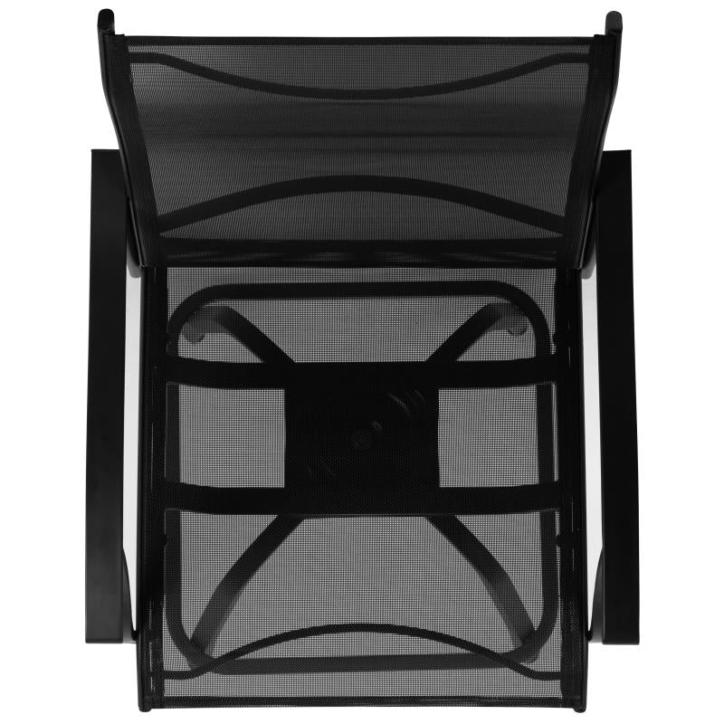 Valerie Patio Bar Height Stools Set of 2, All-Weather Textilene Swivel Patio Stools with High Back & Armrests