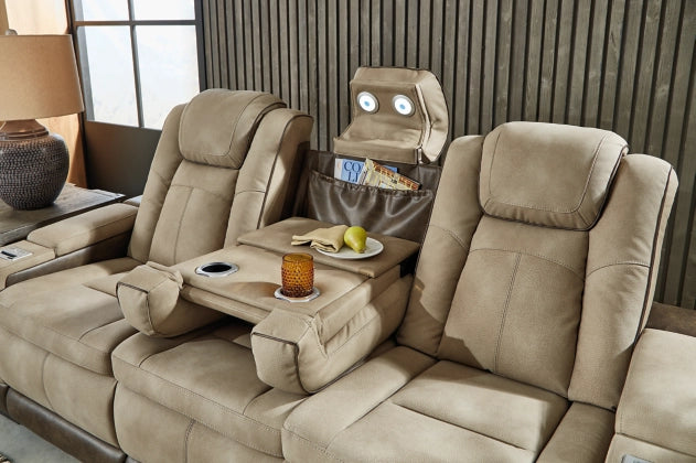 Next-Gen DuraPella Two-Tone Performance Fabric Dual Power Reclining Sofa