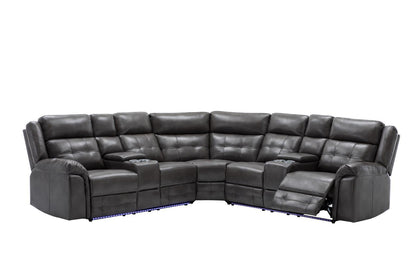 U32 - 3 Piece Power Reclining Sectional - Gray
