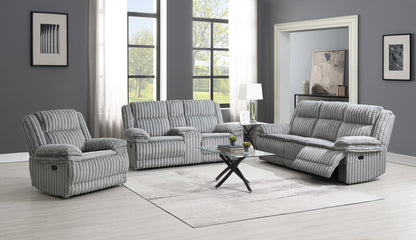 U113 - Corduroy Motion Loveseat - Gray