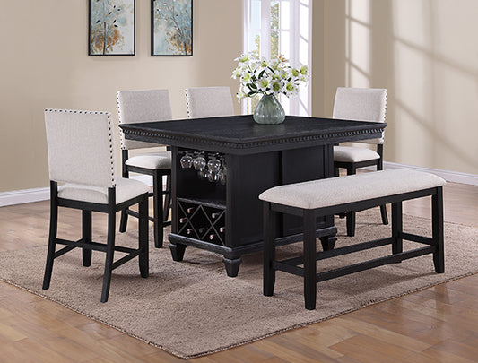 Regent Counter Height Chair Charcoal Black