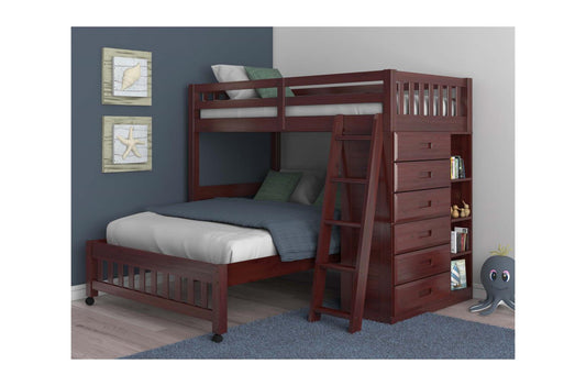 Loft Bed in Merlot