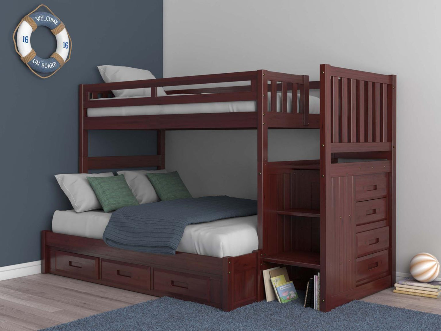 Stairbed in Merlot