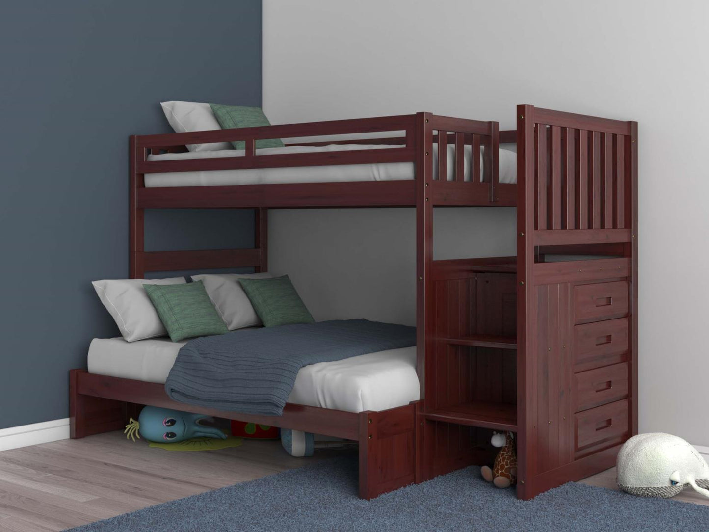 Stairbed in Merlot