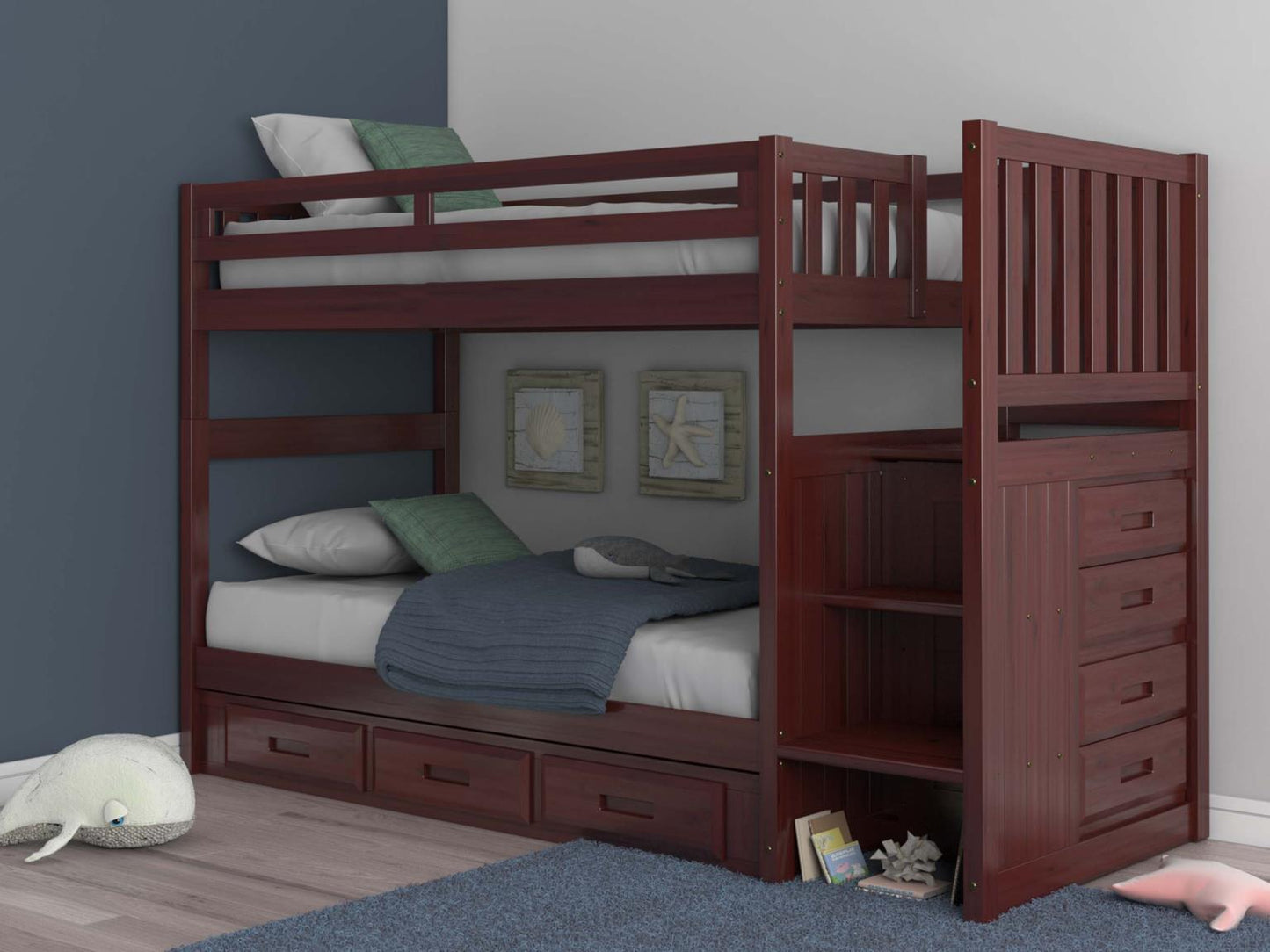 Stairbed in Merlot