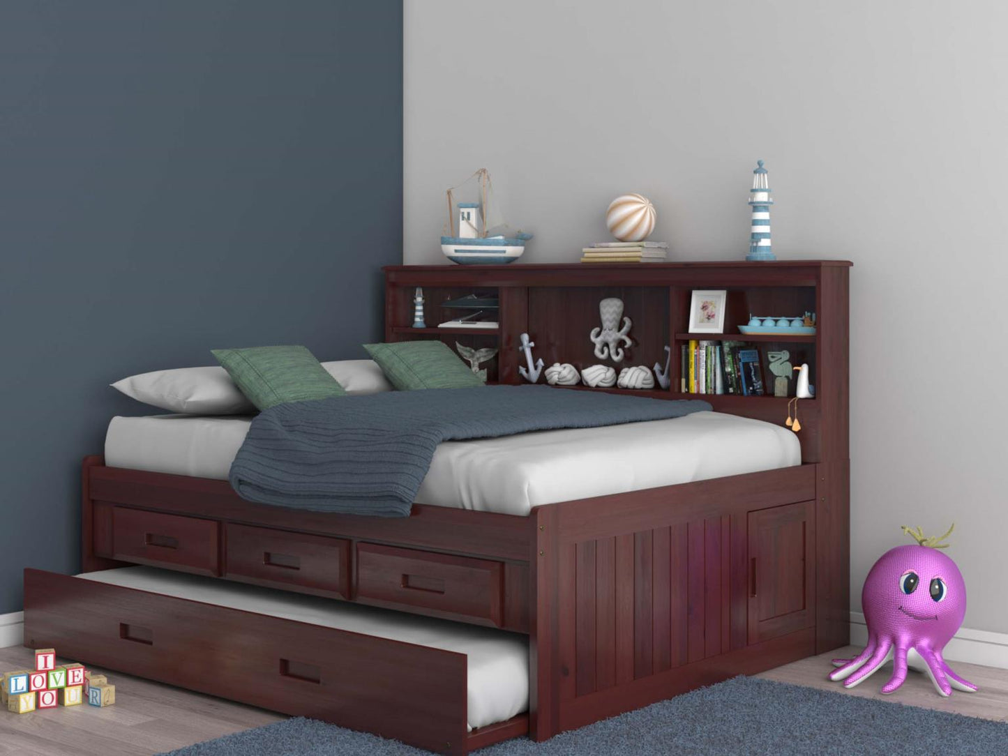 Bookcase Daybed in Merlot