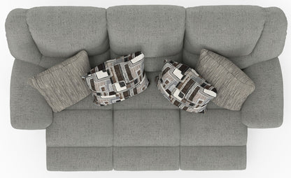 Trifecta - Sofa With 3 Recliners and Drop Down Table