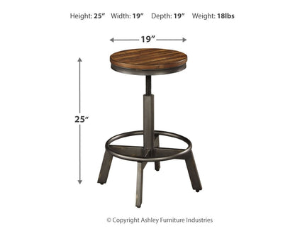 Torjin - Swivel Stool (Set of 2) - Dark Brown