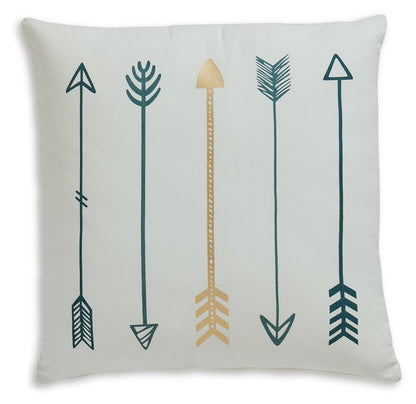 Gyldan - Pillow (Set of 4) - White / Teal / Gold
