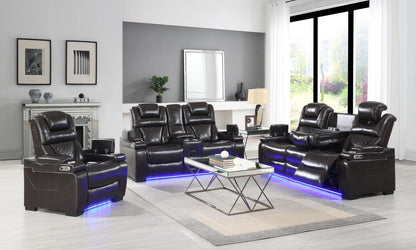 U104 - Power Reclining Loveseat - Dark Brown