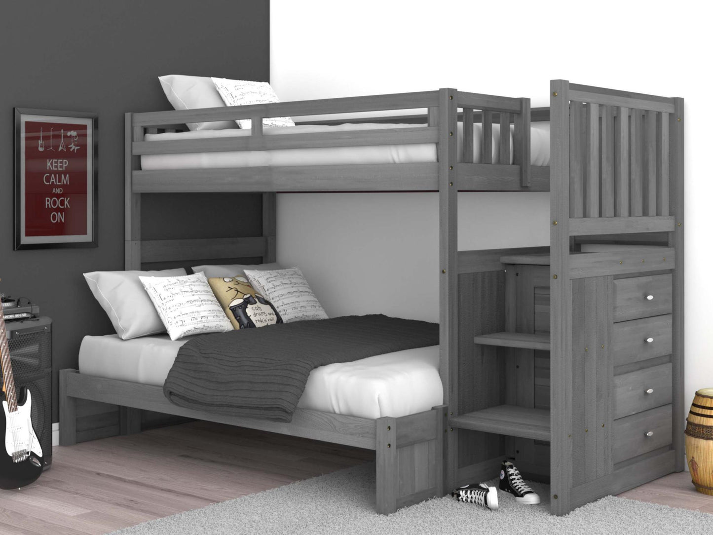 Stairbed in Charcoal