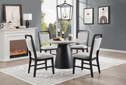 D178 - 5 Piece Dining Room Set (Table, 4 Side Chairs) - Black Ivory