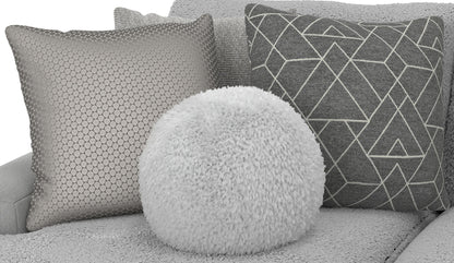 Canyon - 4 Piece Sectional With Cuddler Seat Cushions, Included Accent Pillows And Cocktail Ottoman (Left Side Facing Chaise) - Platinum
