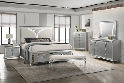 B024 - Dresser - Olive Shimmer Silver