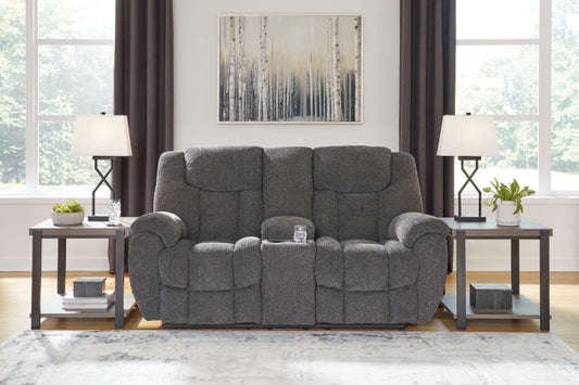 Foreside Reclining Loveseat With Console