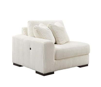 U244 - 6 Piece Living Room Set (2 Armless Chairs, 1 Console, 1 Right Chaise, 1 LAF, 1 Wedge) - White
