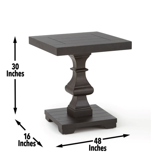 Dory - Square End Table - Ebony
