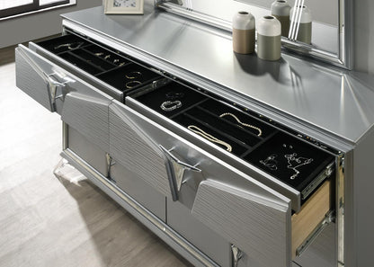 B024 - Dresser - Olive Shimmer Silver