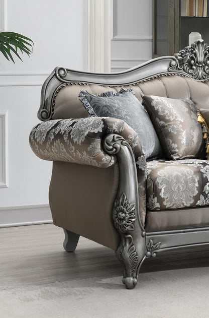 U203 - Traditional Loveseat - Gray