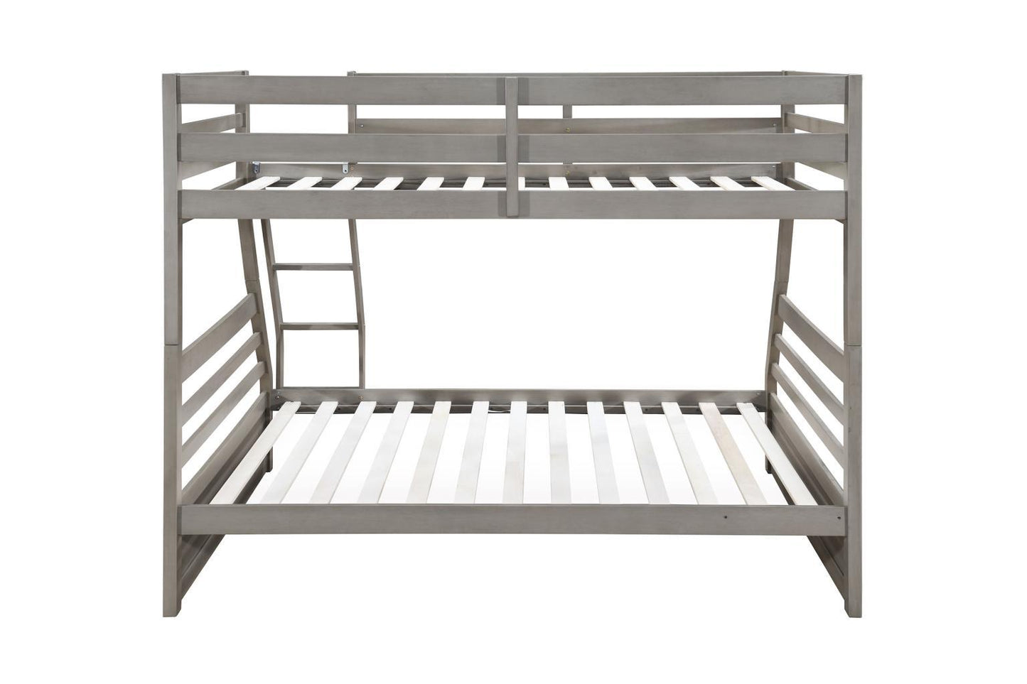 S090 - Twin / Full Bunk Bed - Light Gray