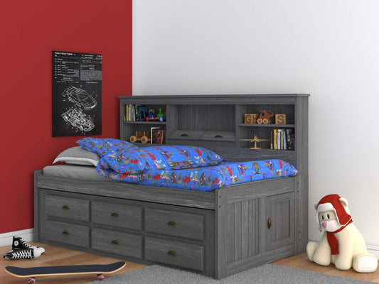 Bookcase Daybed in Charcoal