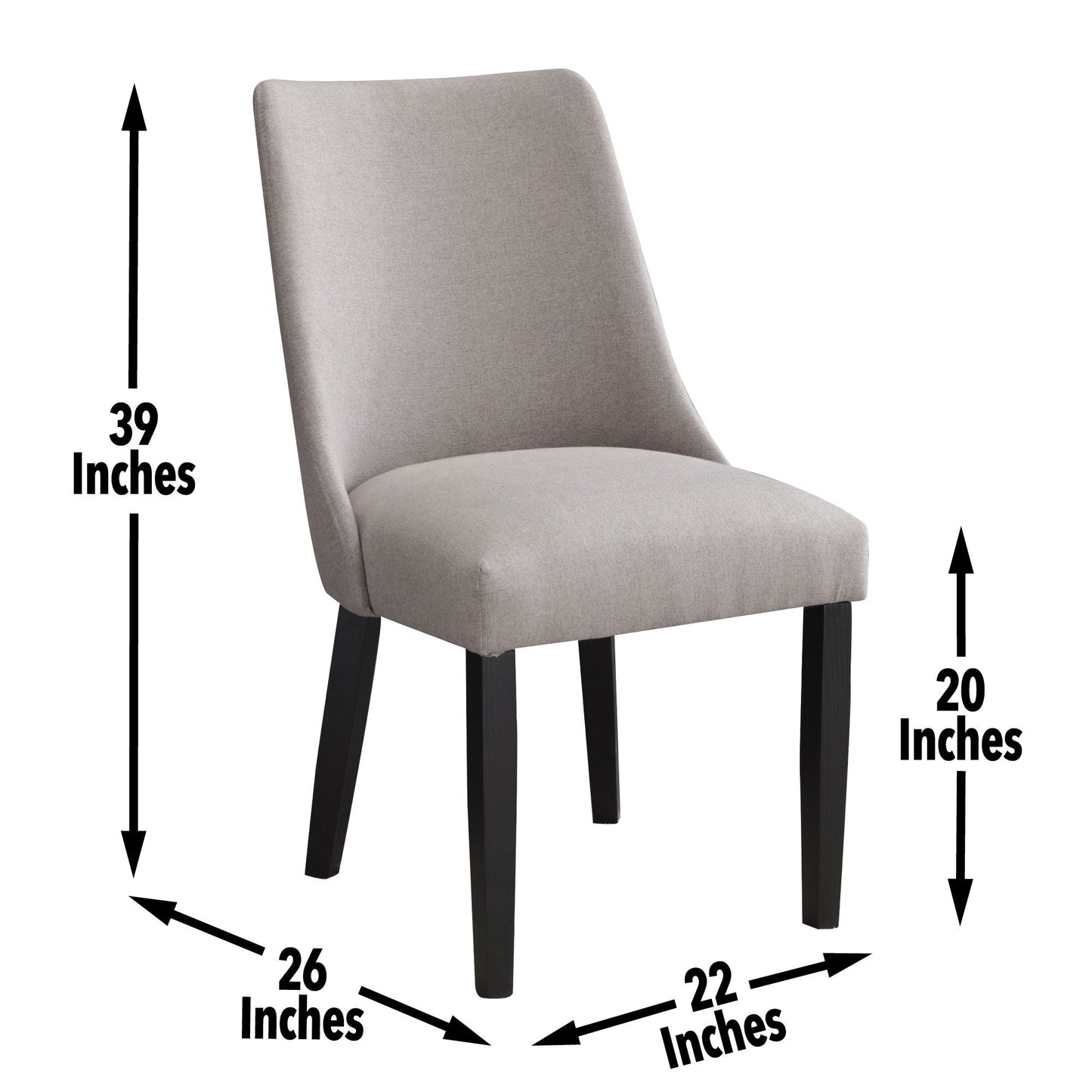 Xena - Upholstered Side Chair - Gray
