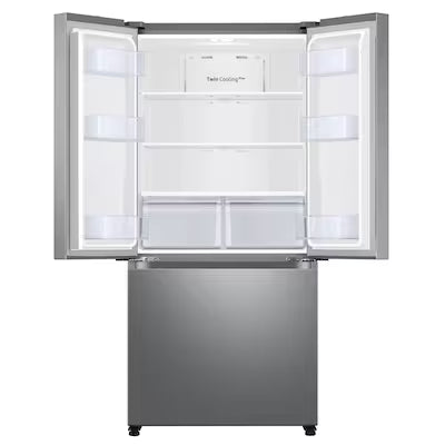 Counter-Depth 17.5-cu ft 3 -Door Smart Compatible French Door Refrigerator with Ice Maker ( Fingerprint Resistant Stainless Steel ) ENERGY STAR Certified